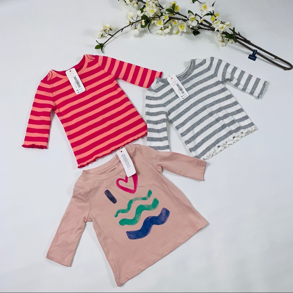 Gymboree girls 0-3 mos long sleeve shirt NWT